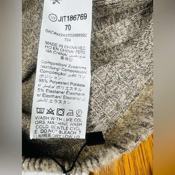 Missguided Gray Ribbed Off Shoulder Sweater XL Long Sleeve Foldover Cowl Neck l - Picture 12 of 12